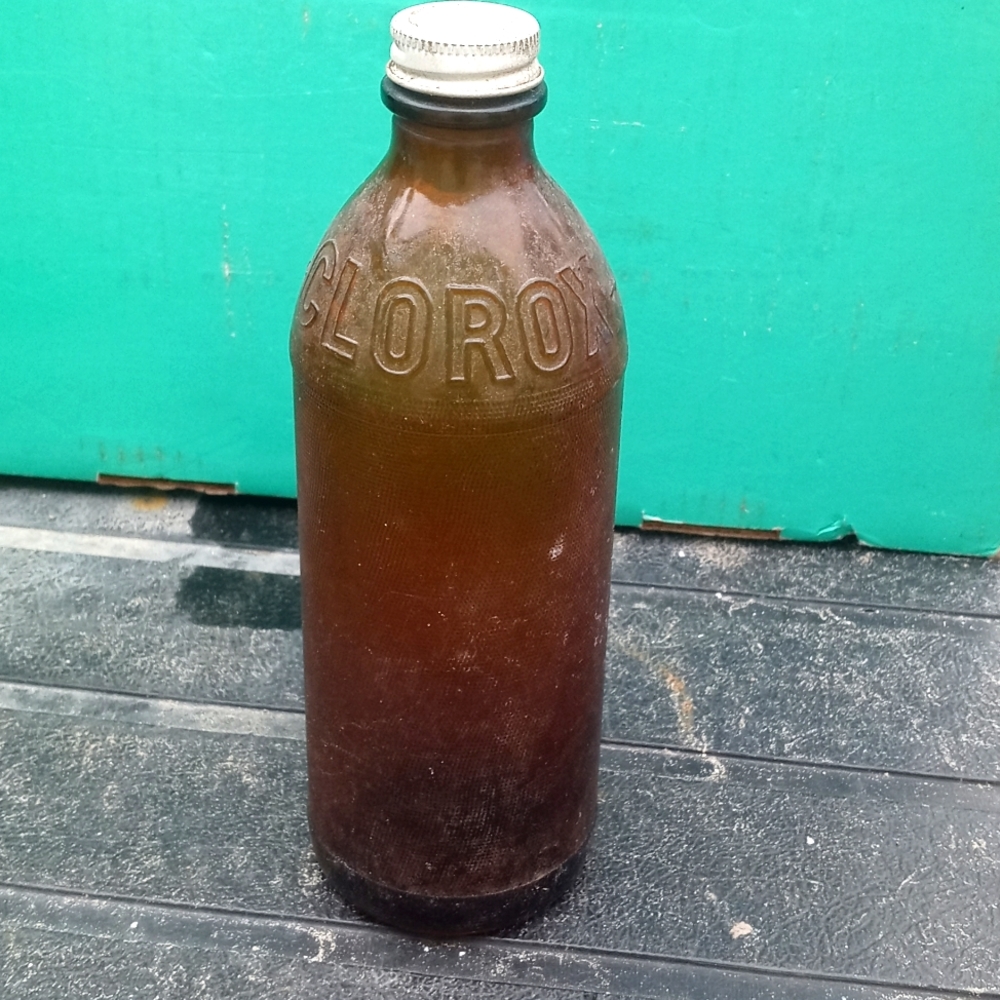 Vintage Clorox Brown Glass Bottle